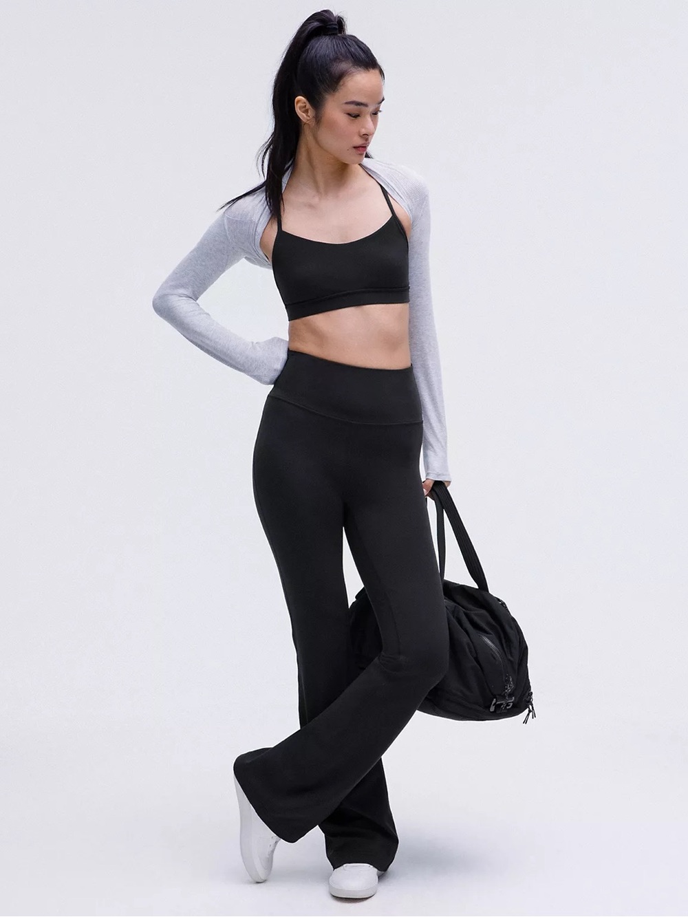 Lululemon High-Waist Black Flared Yoga Pants